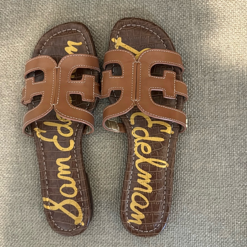 NWT Sam Edelman Bay slide sandal, size 8, color: saddle leather